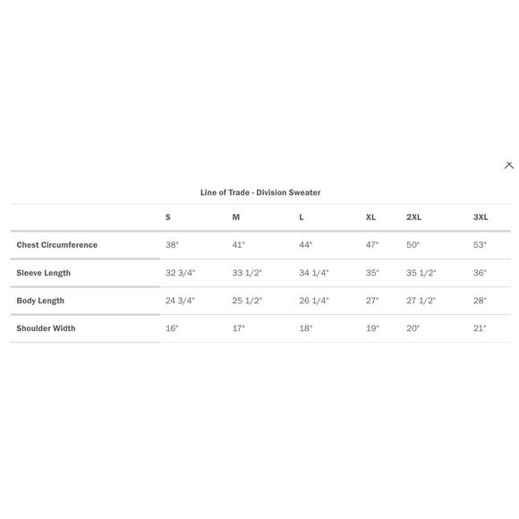 Line Of Trade Knit Crew Neck Division Sweater Pullover Mens Size Large Navy New - Picture 12 of 12